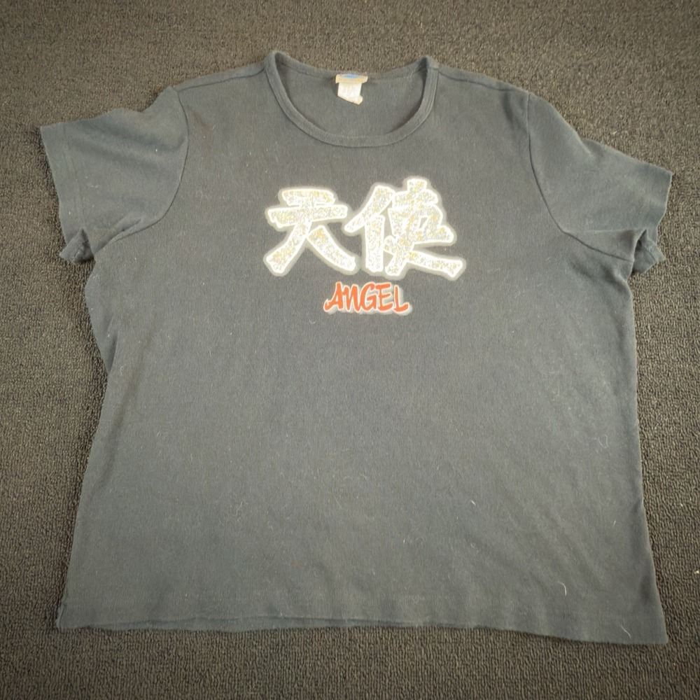Vintage Women's Black Graphic M. Fasis By California Blue Size 2XL